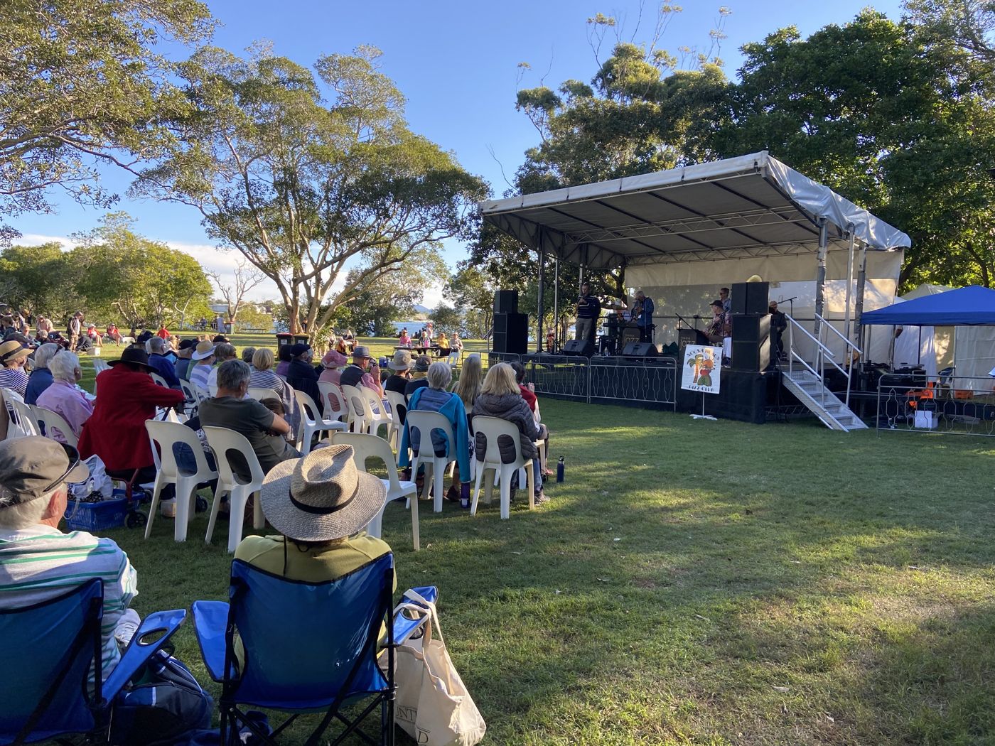 Stage and PA at Jazz in the Park, Noosa Alive